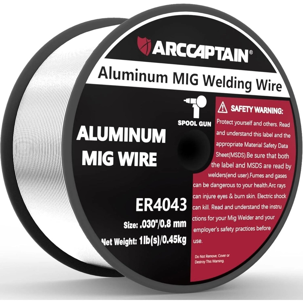 ARCCAPTAIN ER4043 .030" Aluminum MIG Welding Wire, 1 Pound